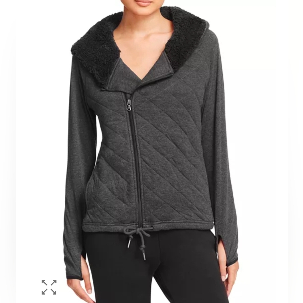 UGG Kay Zip Top Quilted Hooded Jacket, Size Small